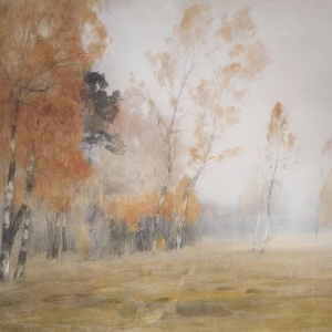 И.И.Левитан (1860-1900). Осень. Туман. 1896. Б.,акв.,